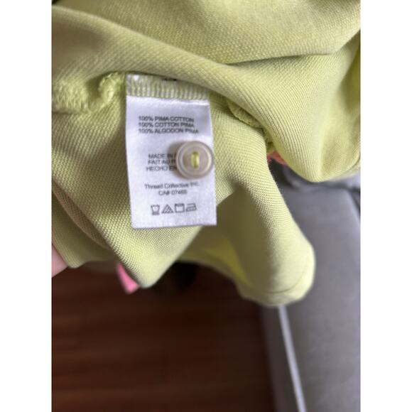 Psycho Bunny Pique Polo Lime Green Pink Logo Size 9 XXXL USA Pima cotton - Picture 13 of 15